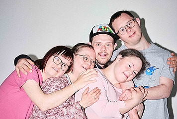 Das Workshop Team, v.l.n.r.: Franziska „Fanny“ Neumyer, Maria Clara Horvath, Alexander Stuchlik, Cathrin Sedhoum, Niklas Kern